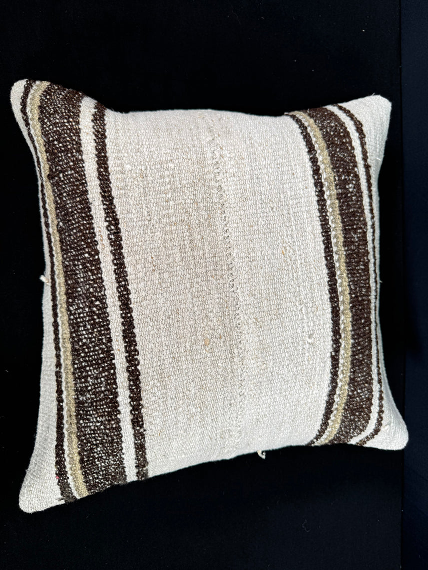 Turkish Hemp Pillow Cushion Natural Beige Brown Pillow Cushion Cover 20x20 #30558