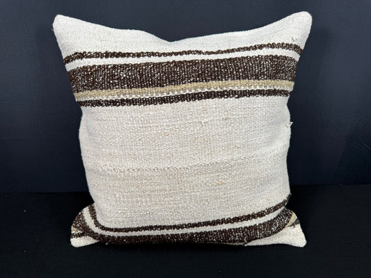 Turkish Hemp Pillow Cushion Natural Beige Brown Pillow Cushion Cover 20x20 #30558