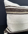 Turkish Hemp Pillow Cushion Natural Beige Brown Pillow Cushion Cover 20x20 #30558