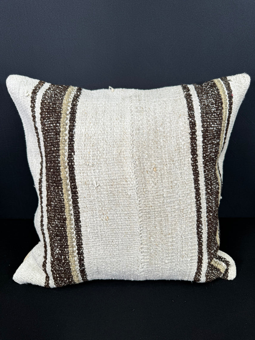 Turkish Hemp Pillow Cushion Natural Beige Brown Pillow Cushion Cover 20x20 #30558