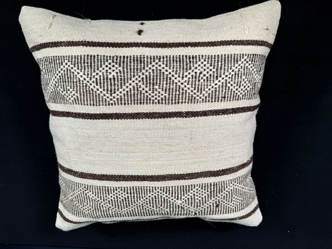 Turkish Hemp Pillow Cushion Natural Beige Brown Pillow Cushion Cover 20x20 #30567