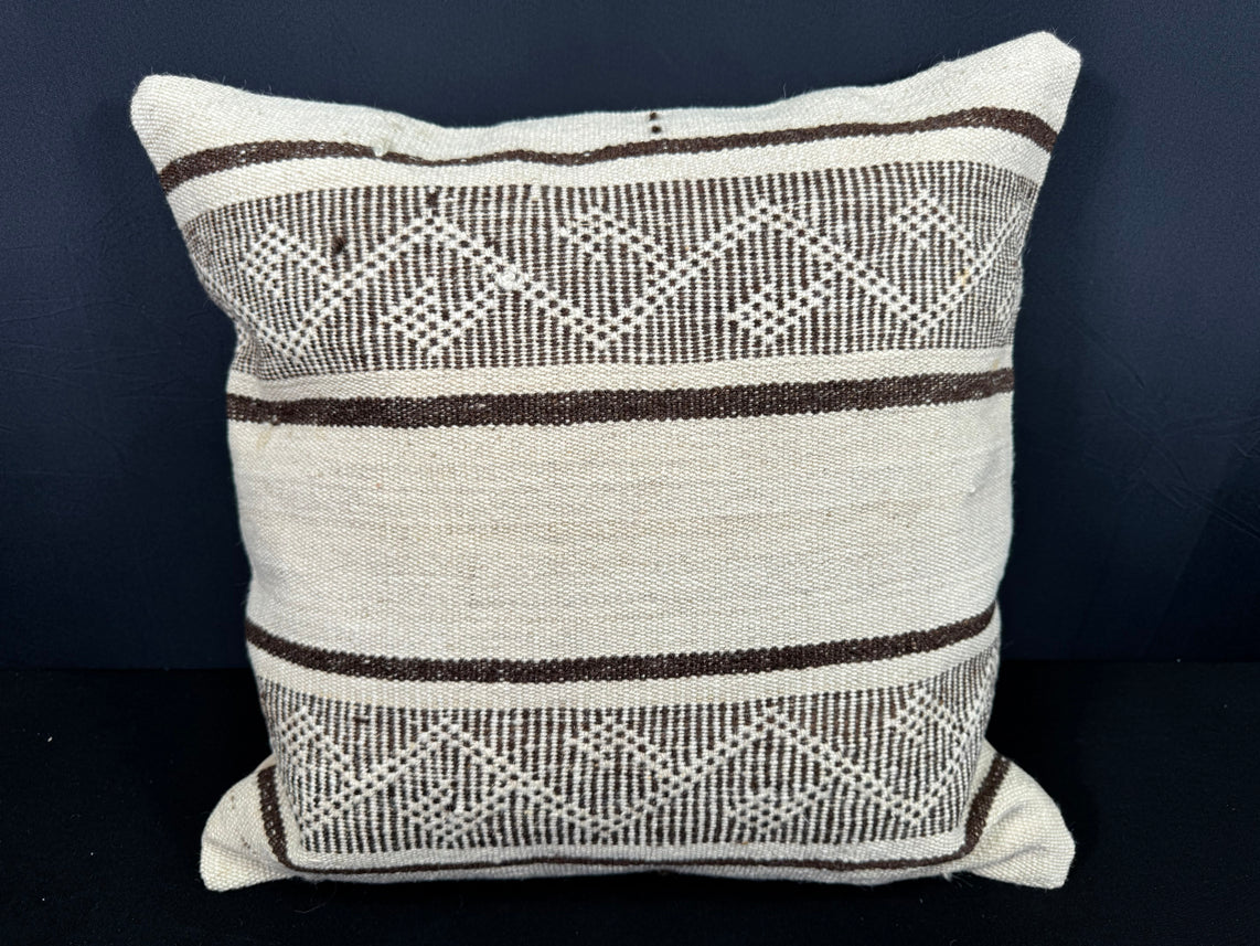 Turkish Hemp Pillow Cushion Natural Beige Brown Pillow Cushion Cover 20x20 #30567