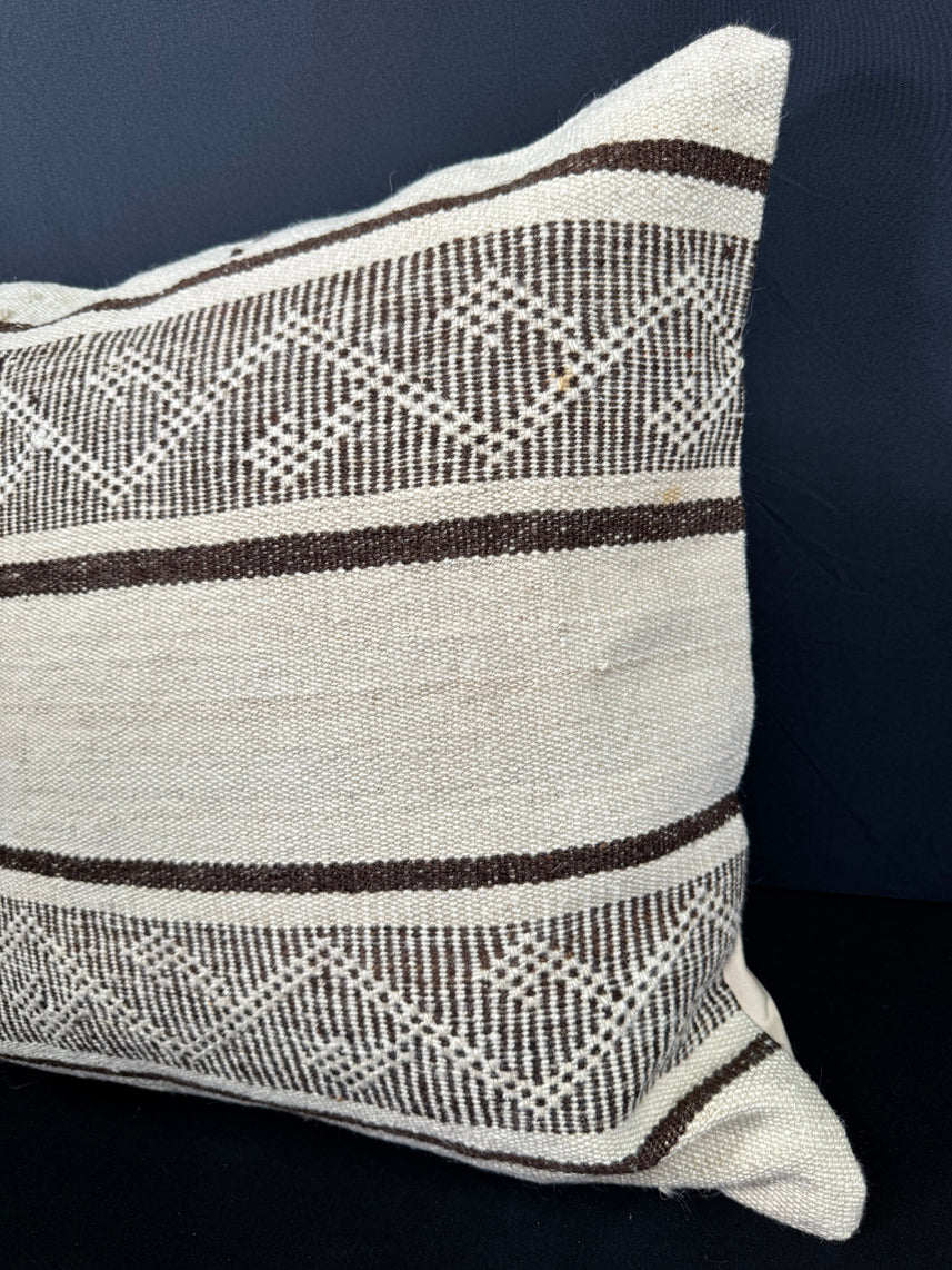 Turkish Hemp Pillow Cushion Natural Beige Brown Pillow Cushion Cover 20x20 #30567