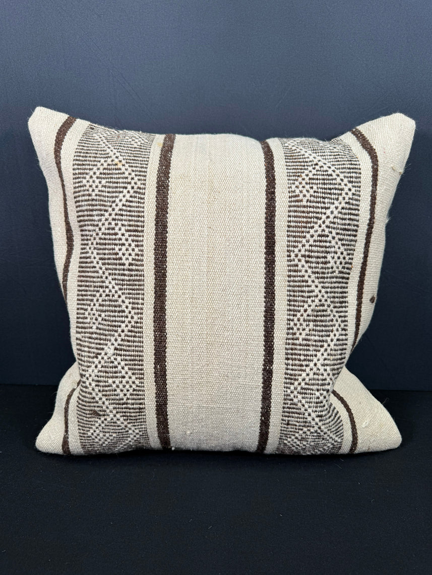Turkish Hemp Pillow Cushion Natural Beige Brown Pillow Cushion Cover 20x20 #30567