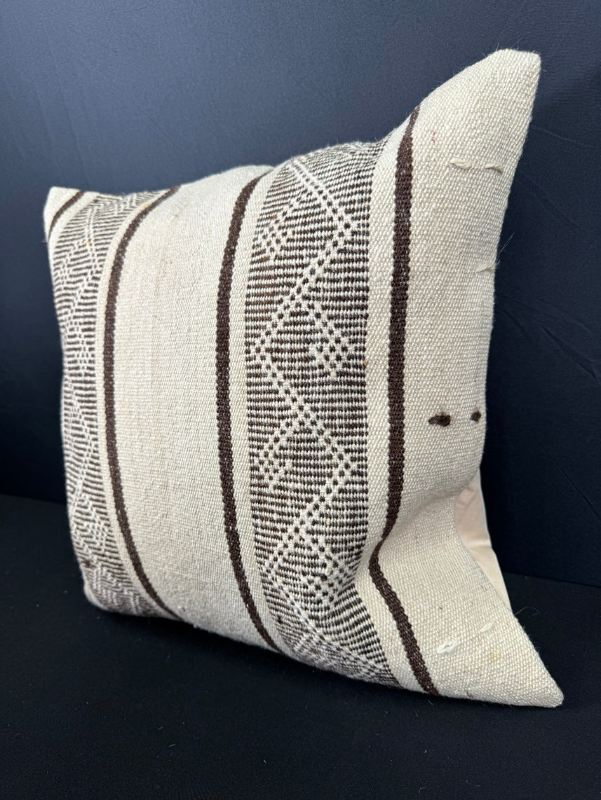 Turkish Hemp Pillow Cushion Natural Beige Brown Pillow Cushion Cover 20x20 #30567