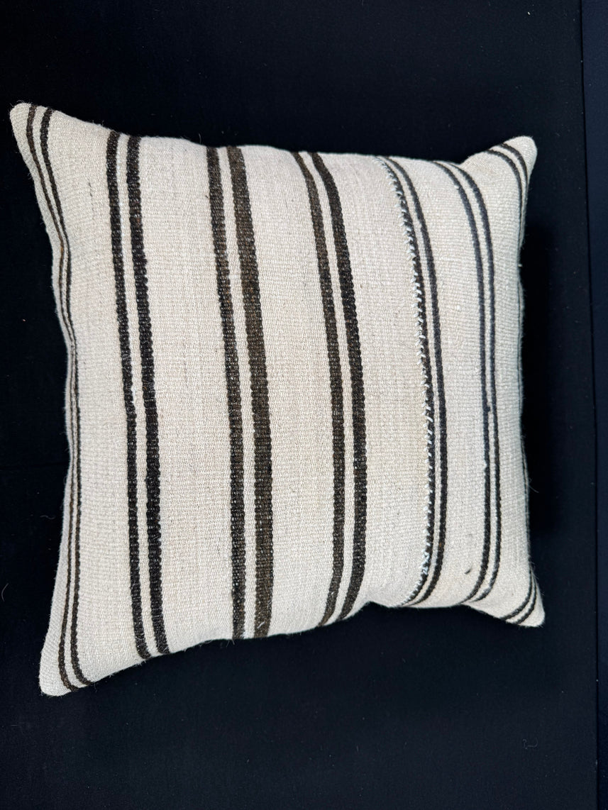 Turkish Hemp Pillow Cushion Natural Beige Brown Pillow Cushion Cover 20x20 #30573