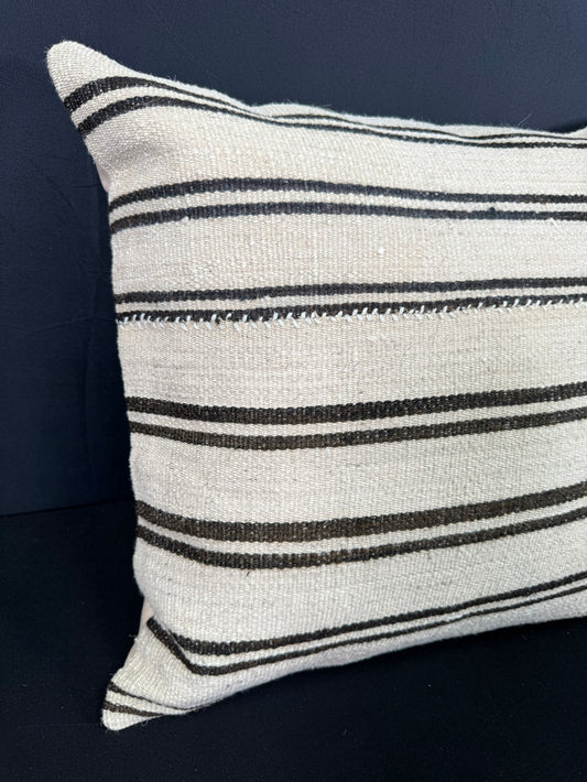 Turkish Hemp Pillow Cushion Natural Beige Brown Pillow Cushion Cover 20x20 #30573