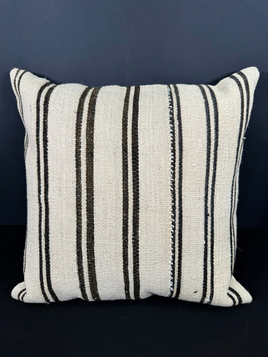 Turkish Hemp Pillow Cushion Natural Beige Brown Pillow Cushion Cover 20x20 #30573