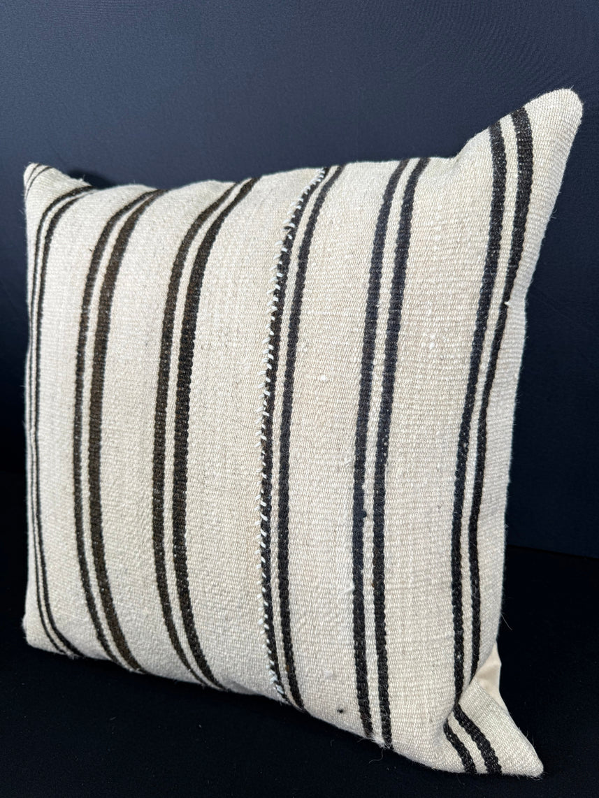 Turkish Hemp Pillow Cushion Natural Beige Brown Pillow Cushion Cover 20x20 #30573
