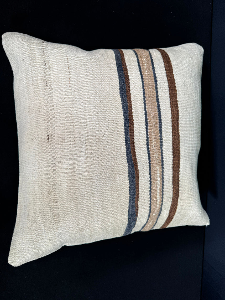 Turkish Hemp Pillow Cushion Natural Beige Brown Pillow Cushion Cover 20x20 #30538
