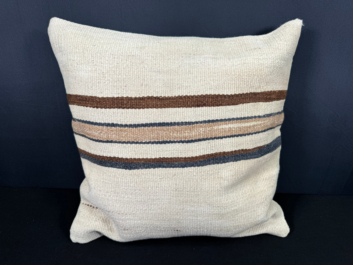 Turkish Hemp Pillow Cushion Natural Beige Brown Pillow Cushion Cover 20x20 #30538