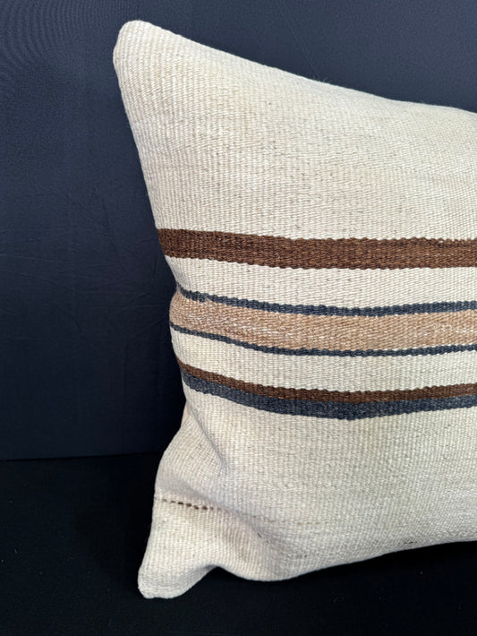 Turkish Hemp Pillow Cushion Natural Beige Brown Pillow Cushion Cover 20x20 #30538