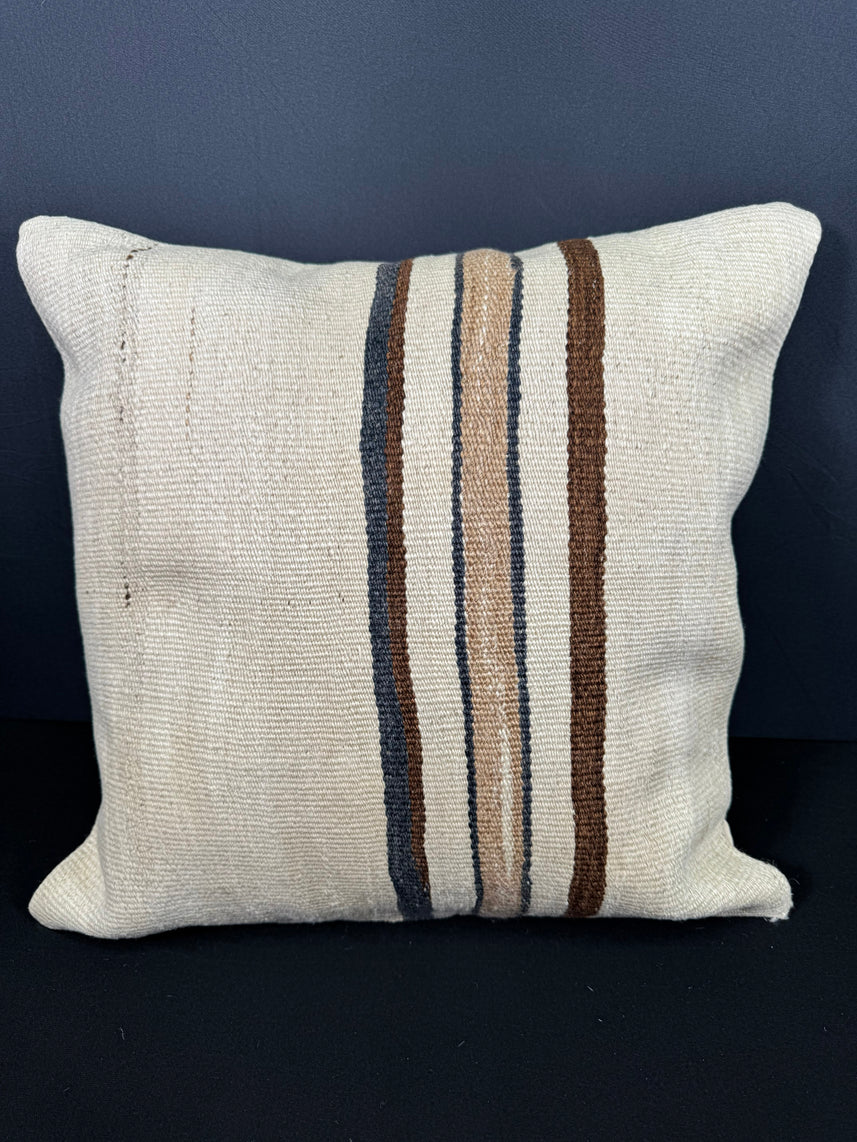 Turkish Hemp Pillow Cushion Natural Beige Brown Pillow Cushion Cover 20x20 #30538