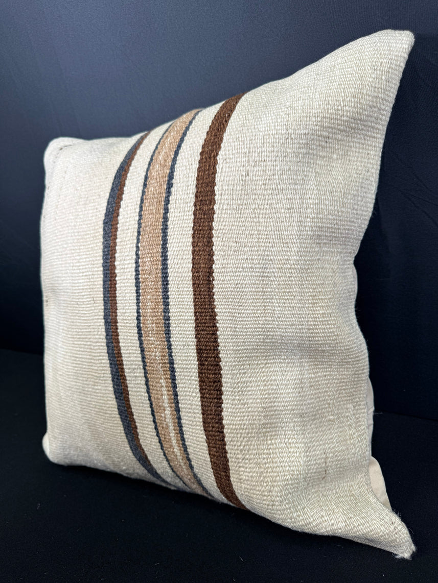Turkish Hemp Pillow Cushion Natural Beige Brown Pillow Cushion Cover 20x20 #30538