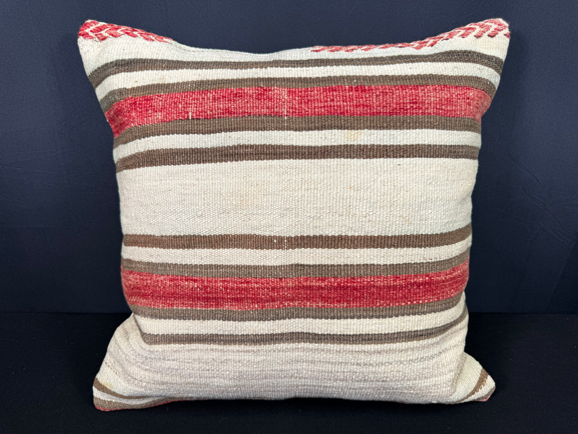 Turkish Hemp Pillow Cushion Natural Beige Red Pillow Cushion Cover 20x20 #30539