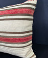 Turkish Hemp Pillow Cushion Natural Beige Red Pillow Cushion Cover 20x20 #30539