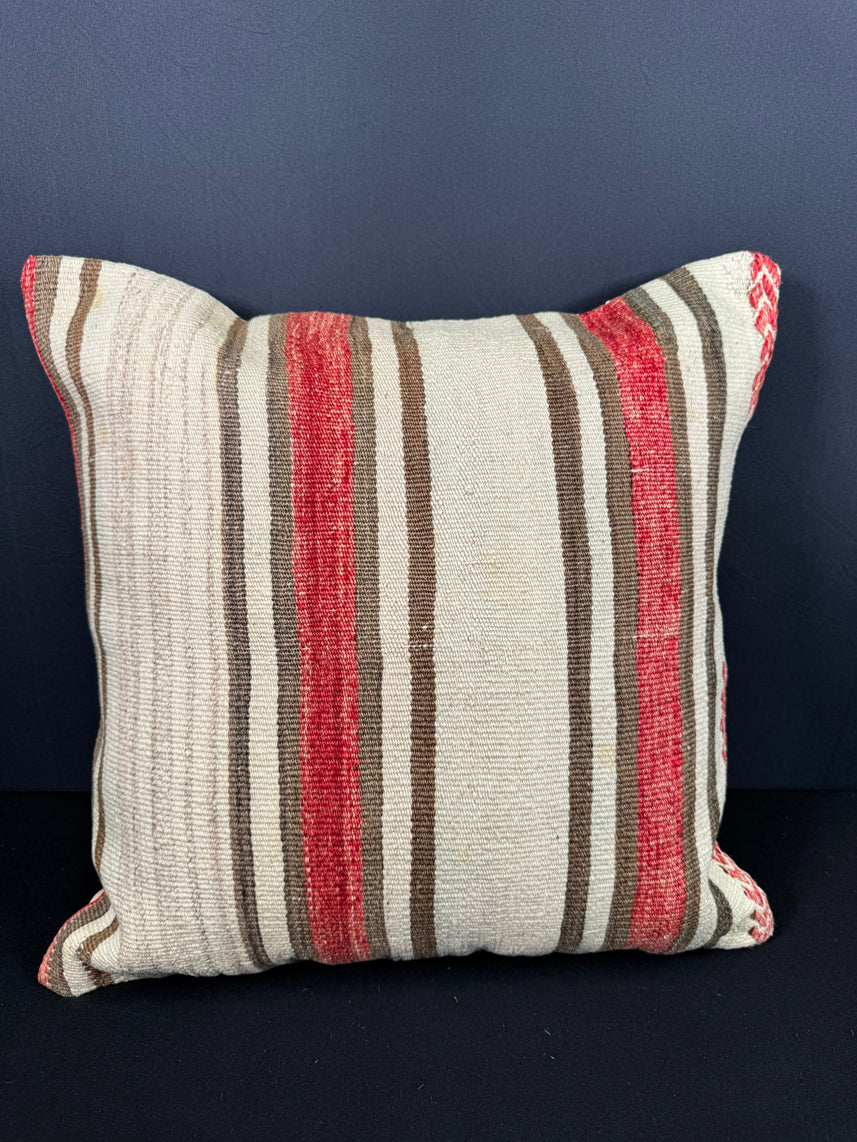 Turkish Hemp Pillow Cushion Natural Beige Red Pillow Cushion Cover 20x20 #30539