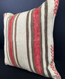 Turkish Hemp Pillow Cushion Natural Beige Red Pillow Cushion Cover 20x20 #30539