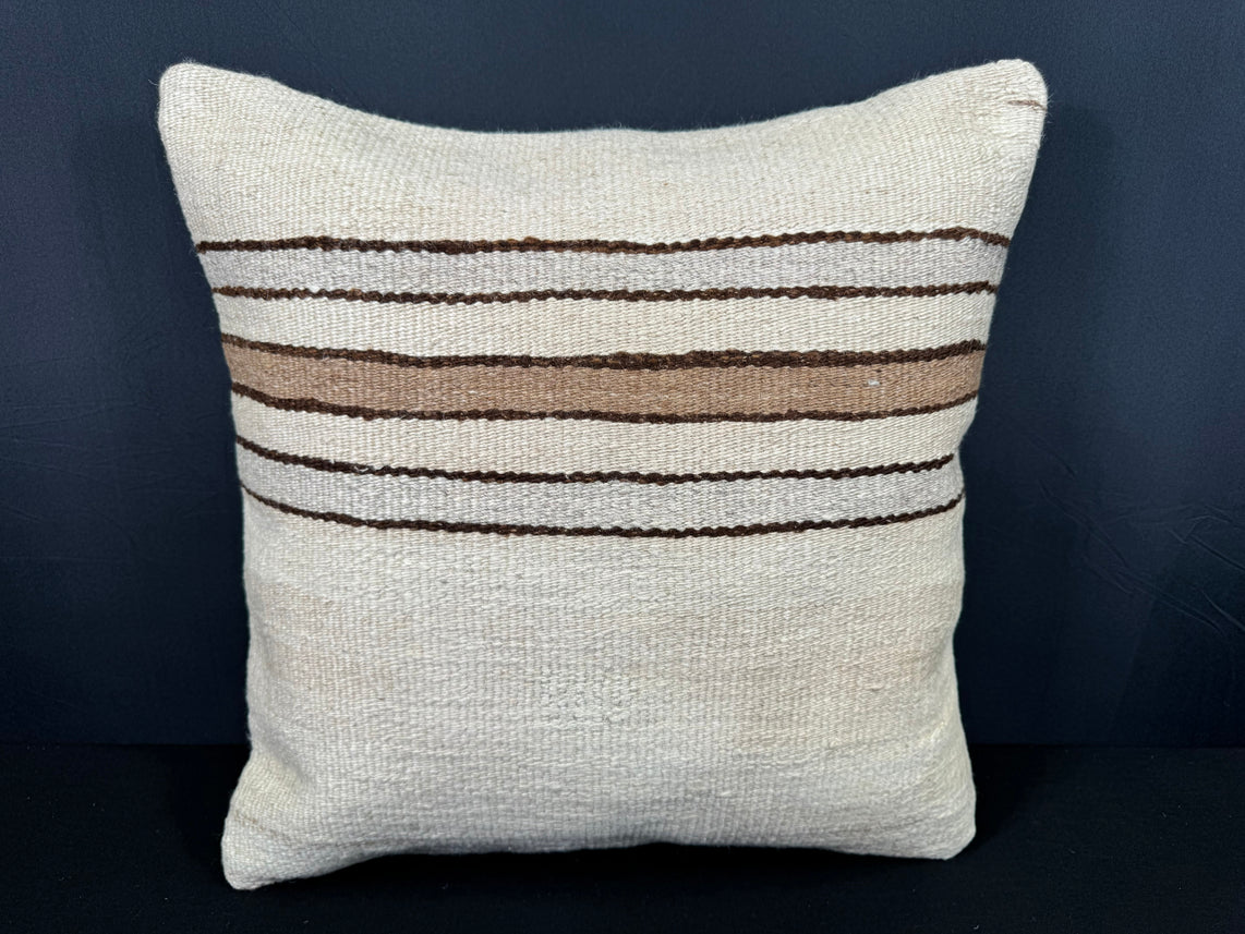 Turkish Hemp Pillow Cushion Natural Beige Brown Pillow Cushion Cover 20x20 #30621