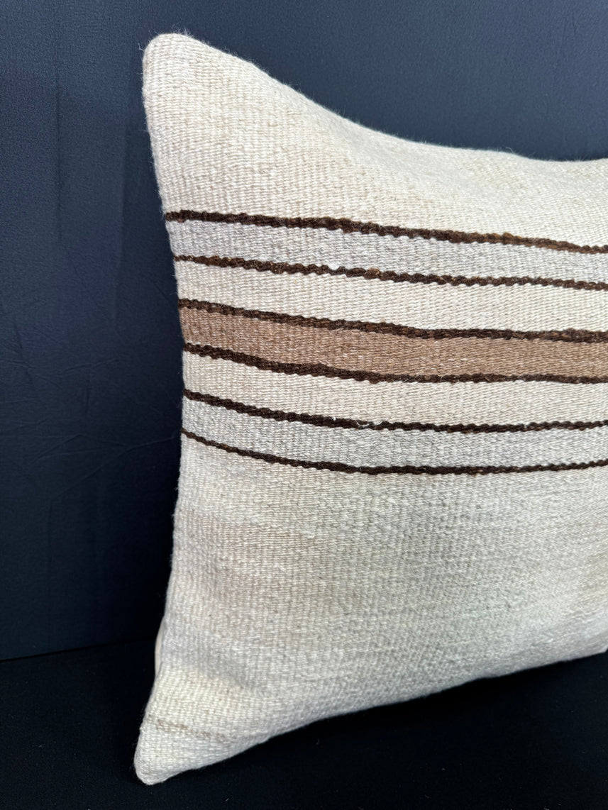 Turkish Hemp Pillow Cushion Natural Beige Brown Pillow Cushion Cover 20x20 #30621