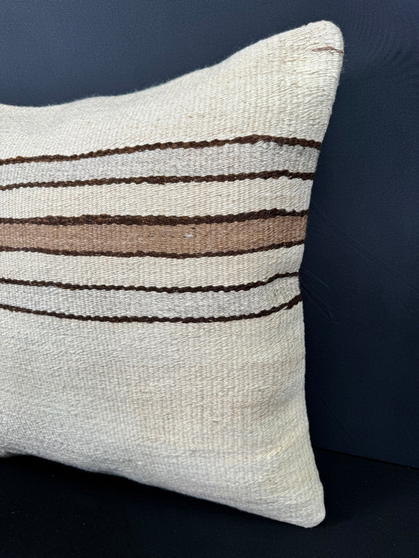 Turkish Hemp Pillow Cushion Natural Beige Brown Pillow Cushion Cover 20x20 #30621