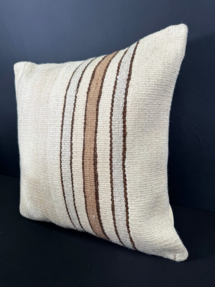 Turkish Hemp Pillow Cushion Natural Beige Brown Pillow Cushion Cover 20x20 #30621