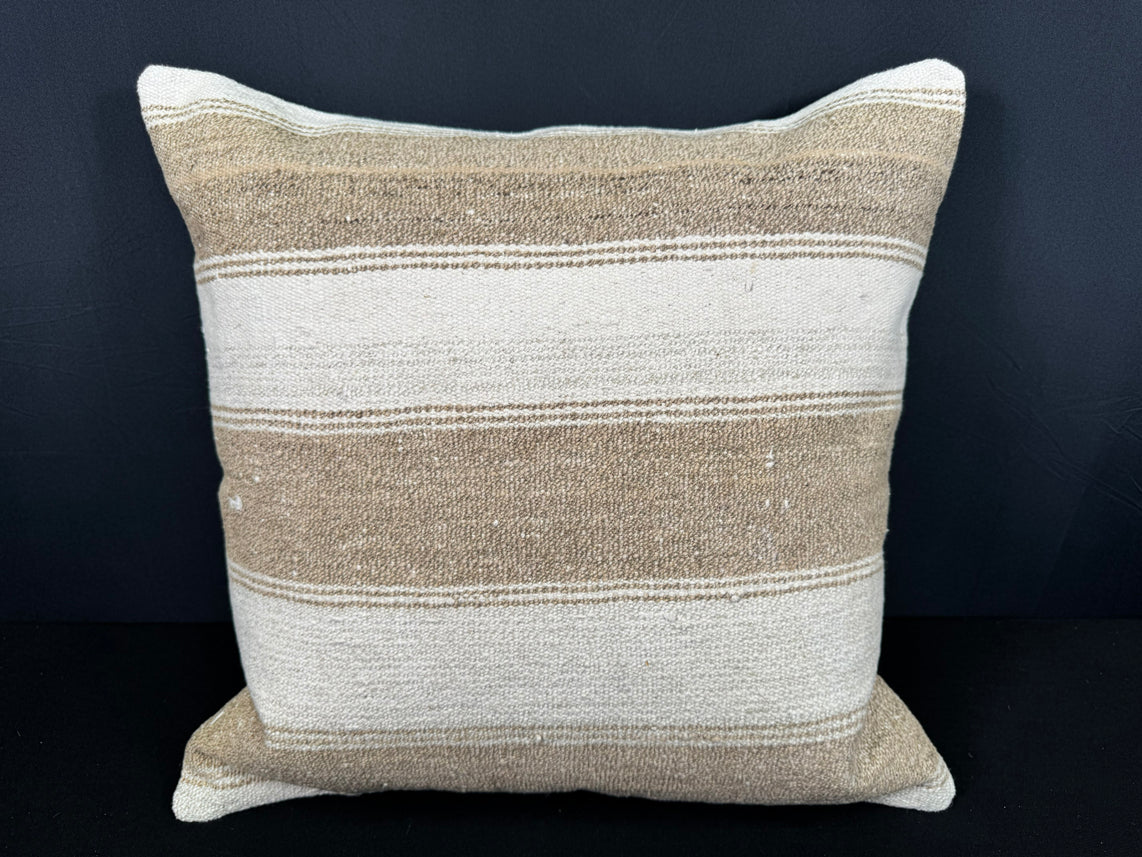 Turkish Hemp Pillow Cushion Natural Beige Brown Pillow Cushion Cover 20x20 #30532