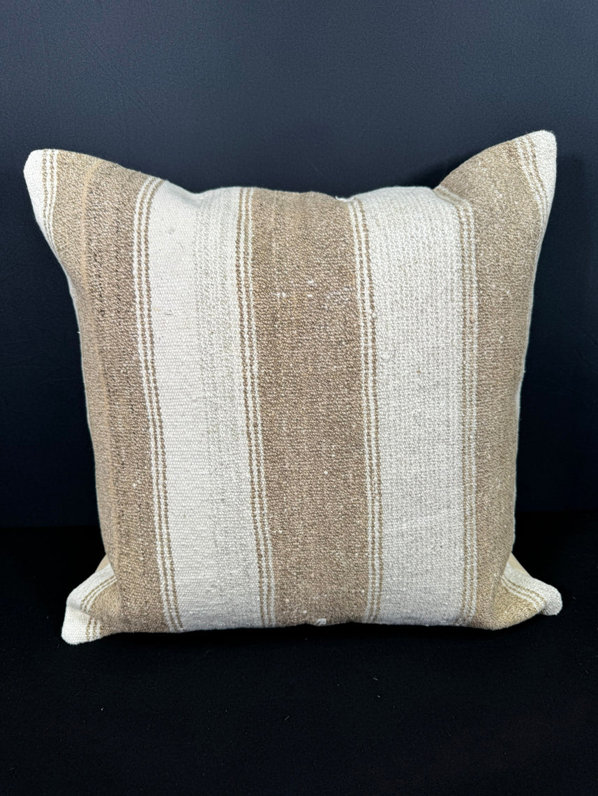 Turkish Hemp Pillow Cushion Natural Beige Brown Pillow Cushion Cover 20x20 #30532