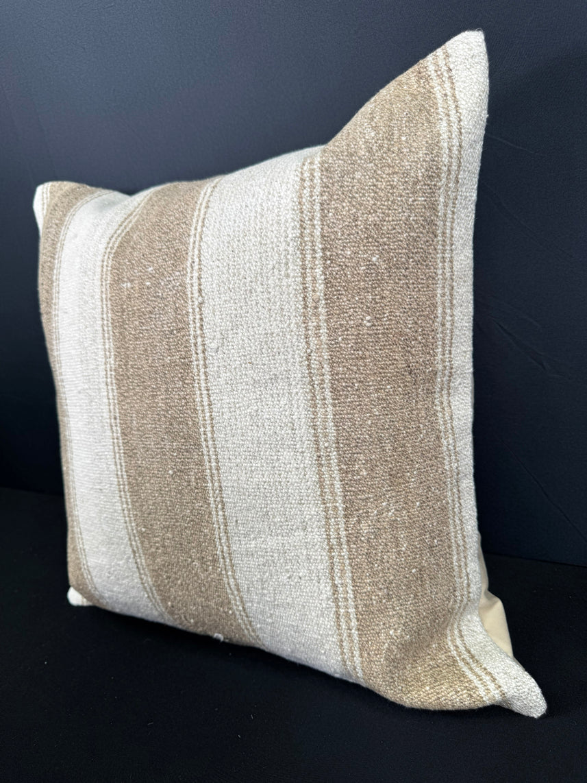Turkish Hemp Pillow Cushion Natural Beige Brown Pillow Cushion Cover 20x20 #30532