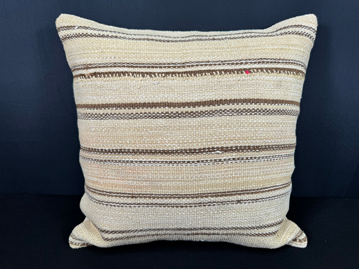 Turkish Hemp Pillow Cushion Natural Beige Brown Pillow Cushion Cover 20x20 #30570