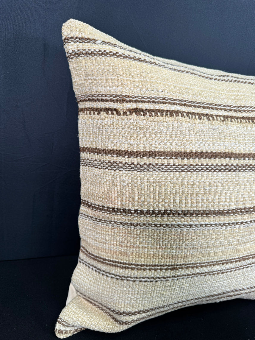 Turkish Hemp Pillow Cushion Natural Beige Brown Pillow Cushion Cover 20x20 #30570