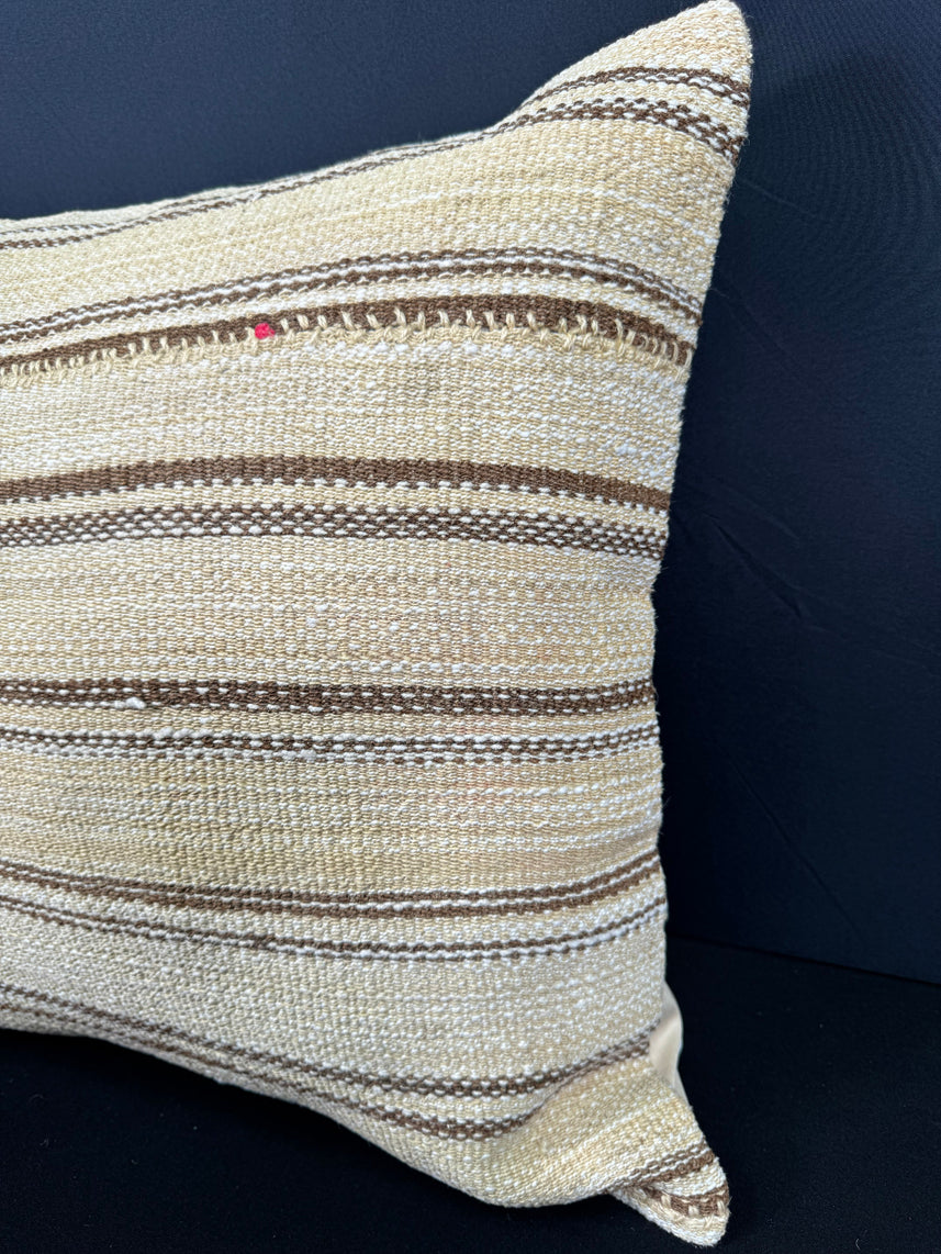 Turkish Hemp Pillow Cushion Natural Beige Brown Pillow Cushion Cover 20x20 #30570