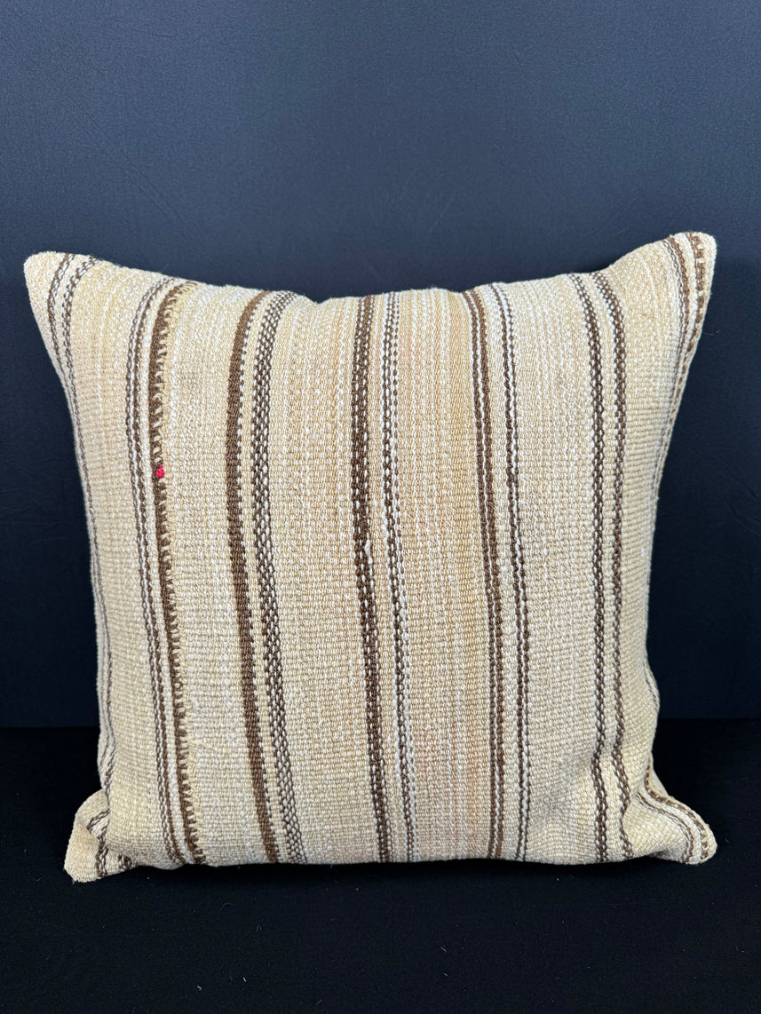 Turkish Hemp Pillow Cushion Natural Beige Brown Pillow Cushion Cover 20x20 #30570