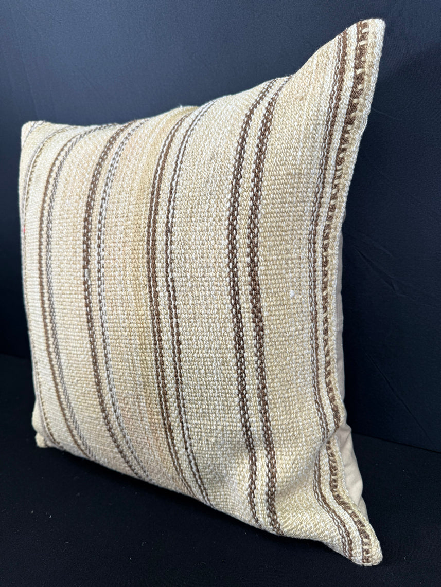 Turkish Hemp Pillow Cushion Natural Beige Brown Pillow Cushion Cover 20x20 #30570