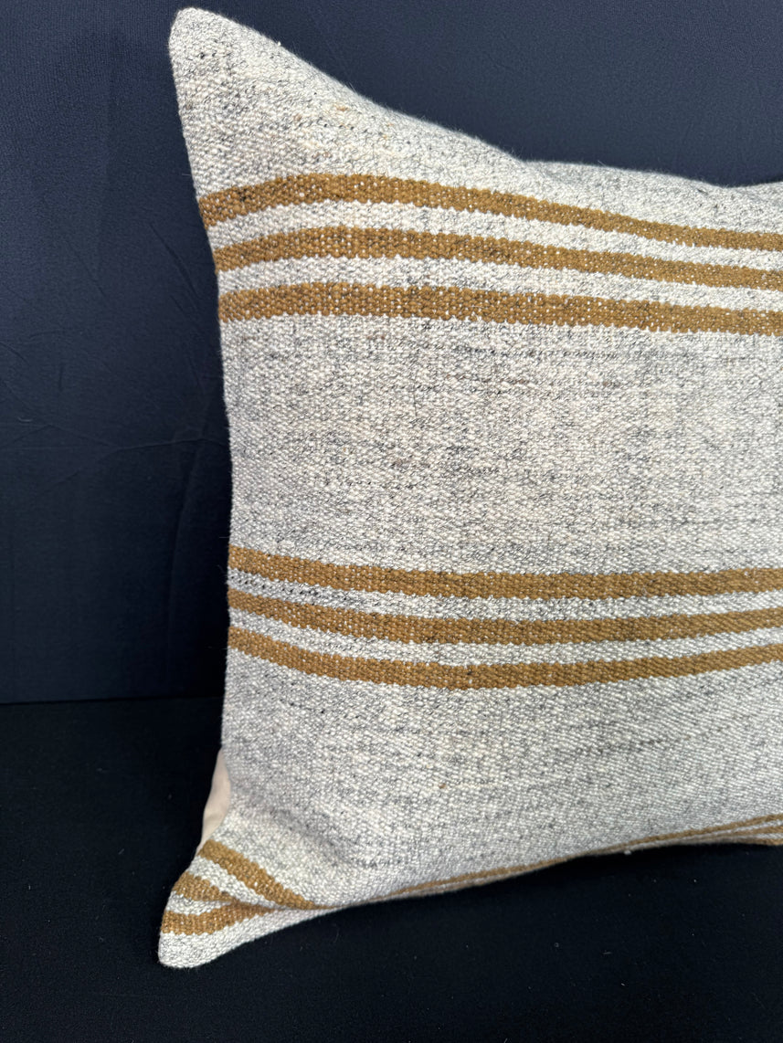 Turkish Hemp Pillow Cushion Natural Beige Yellow Pillow Cushion Cover 20x20 #30620
