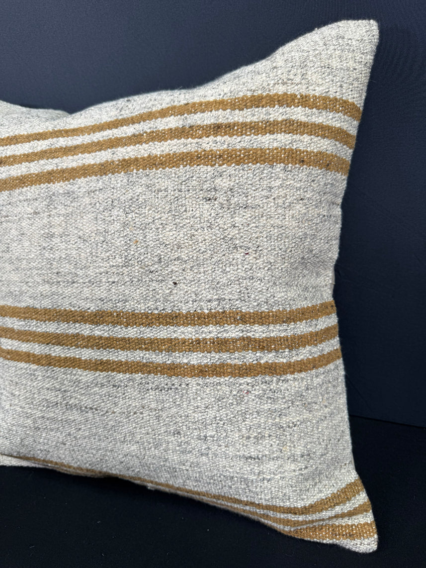 Turkish Hemp Pillow Cushion Natural Beige Yellow Pillow Cushion Cover 20x20 #30620