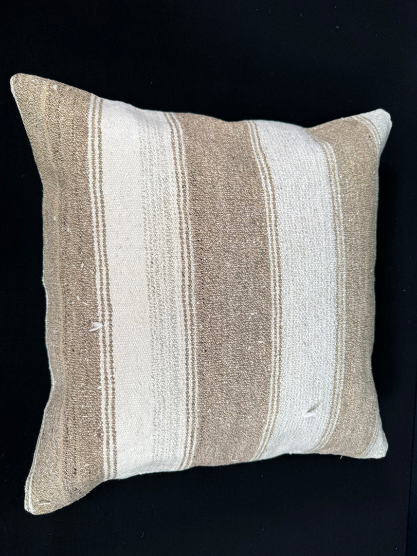 Turkish Hemp Pillow Cushion Natural Beige Brown Pillow Cushion Cover 20x20 #30613