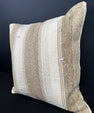 Turkish Hemp Pillow Cushion Natural Beige Brown Pillow Cushion Cover 20x20 #30613
