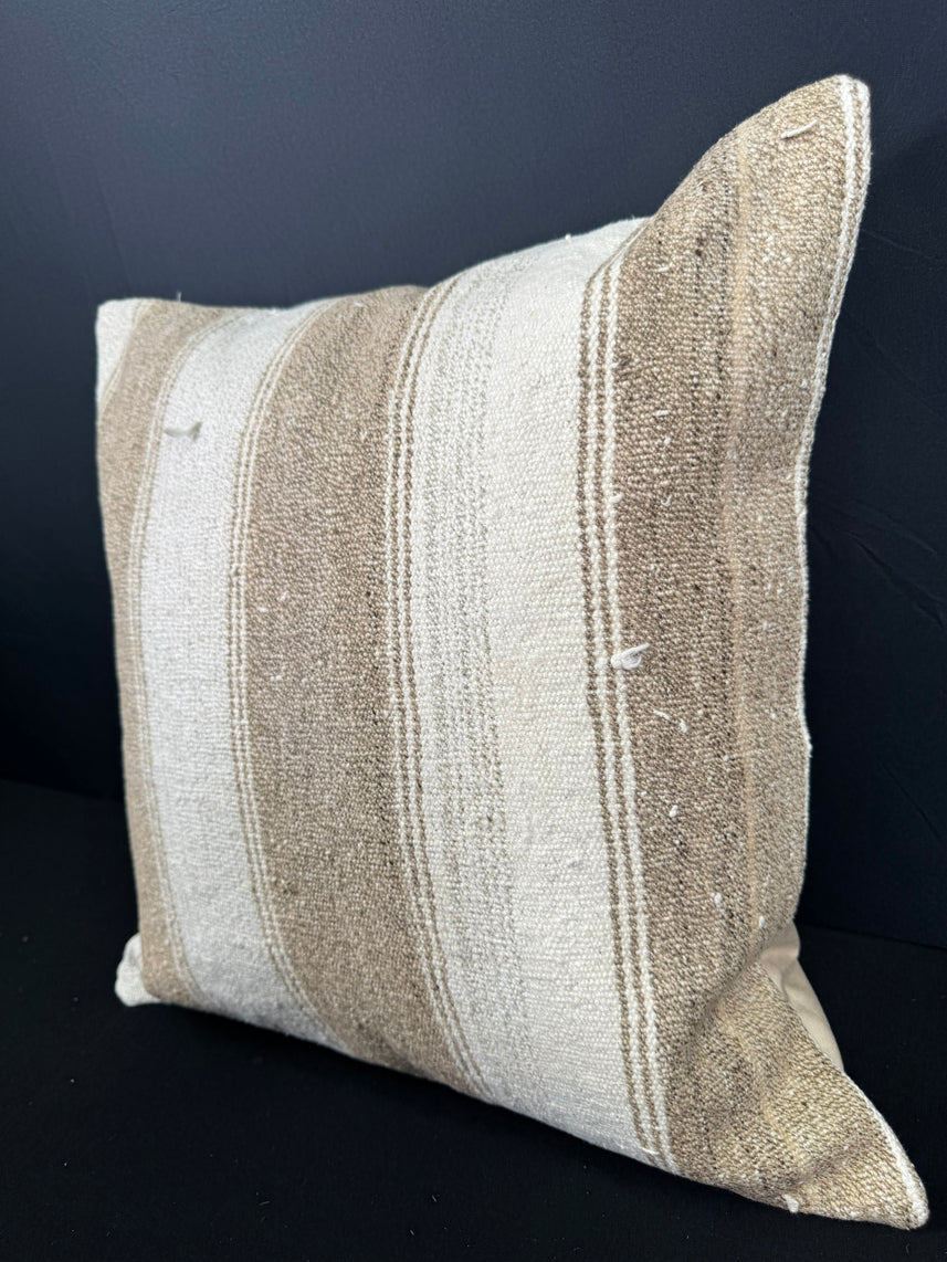 Turkish Hemp Pillow Cushion Natural Beige Brown Pillow Cushion Cover 20x20 #30613