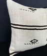 Turkish Hemp Pillow Cushion Natural Beige Black Pillow Cushion Cover 20x20 #30619
