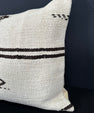 Turkish Hemp Pillow Cushion Natural Beige Black Pillow Cushion Cover 20x20 #30619
