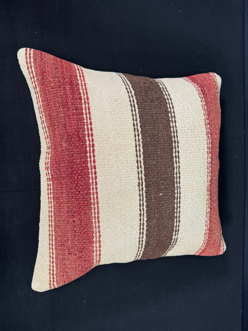Turkish Hemp Pillow Cushion Natural Beige Red Pillow Cushion Cover 20x20 #30551
