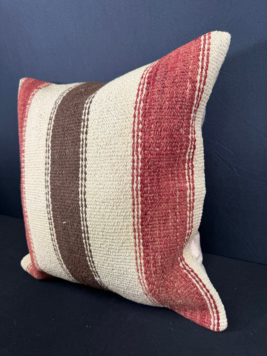 Turkish Hemp Pillow Cushion Natural Beige Red Pillow Cushion Cover 20x20 #30551