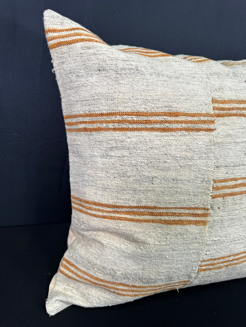 Turkish Hemp Pillow Cushion Natural Beige Yellow Pillow Cushion Cover 20x20 #30572