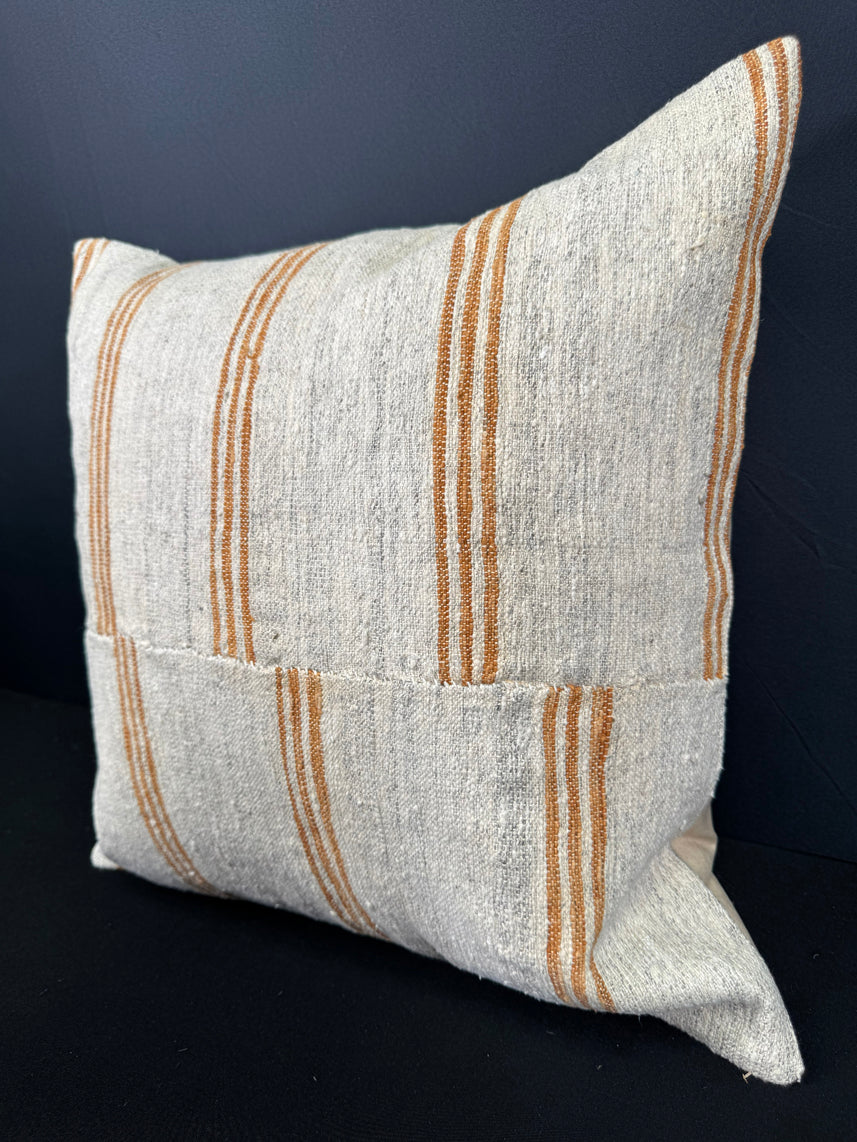Turkish Hemp Pillow Cushion Natural Beige Yellow Pillow Cushion Cover 20x20 #30572