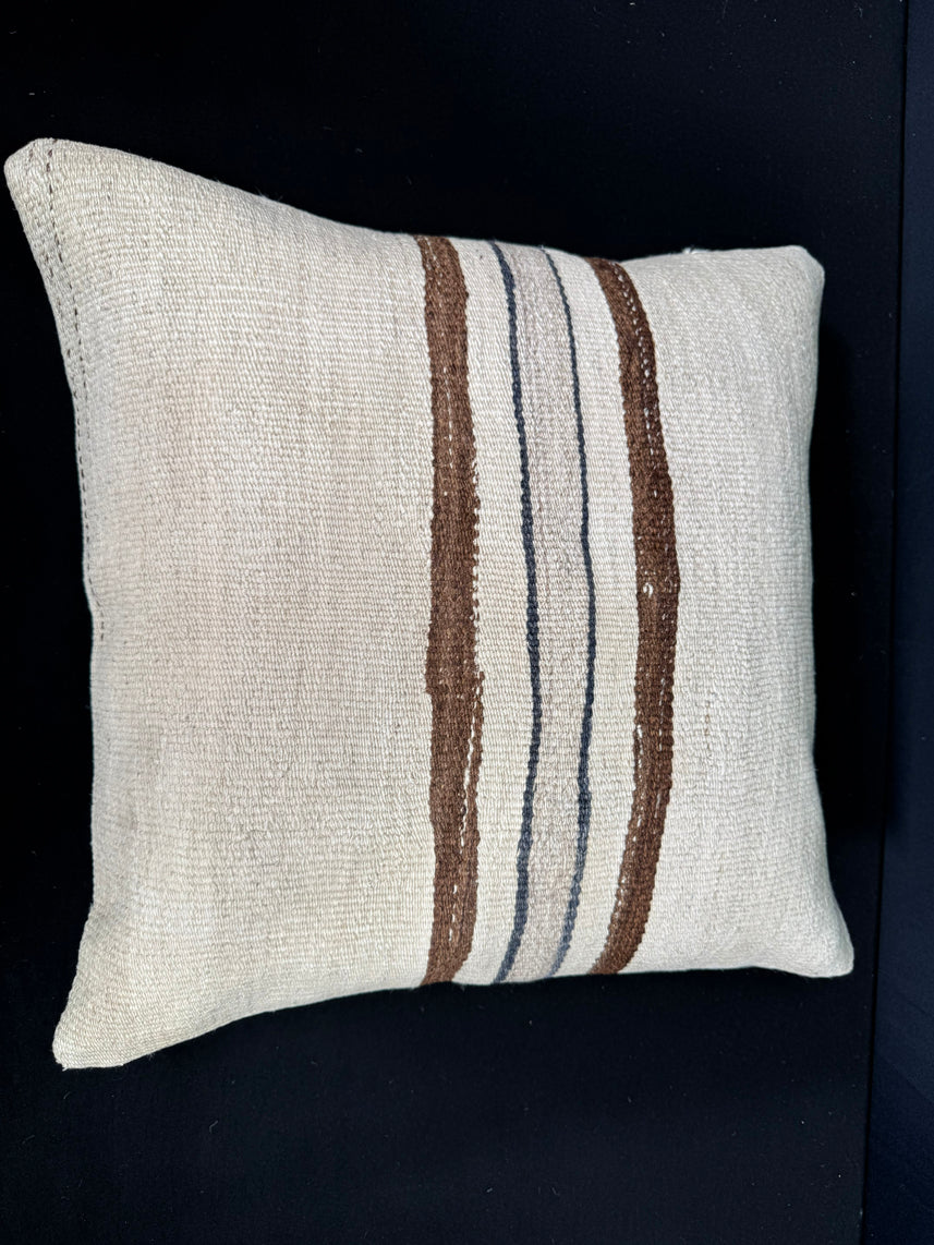 Turkish Hemp Pillow Cushion Natural Beige Brown Pillow Cushion Cover 20x20 #30634