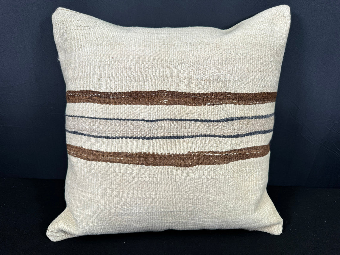 Turkish Hemp Pillow Cushion Natural Beige Brown Pillow Cushion Cover 20x20 #30634