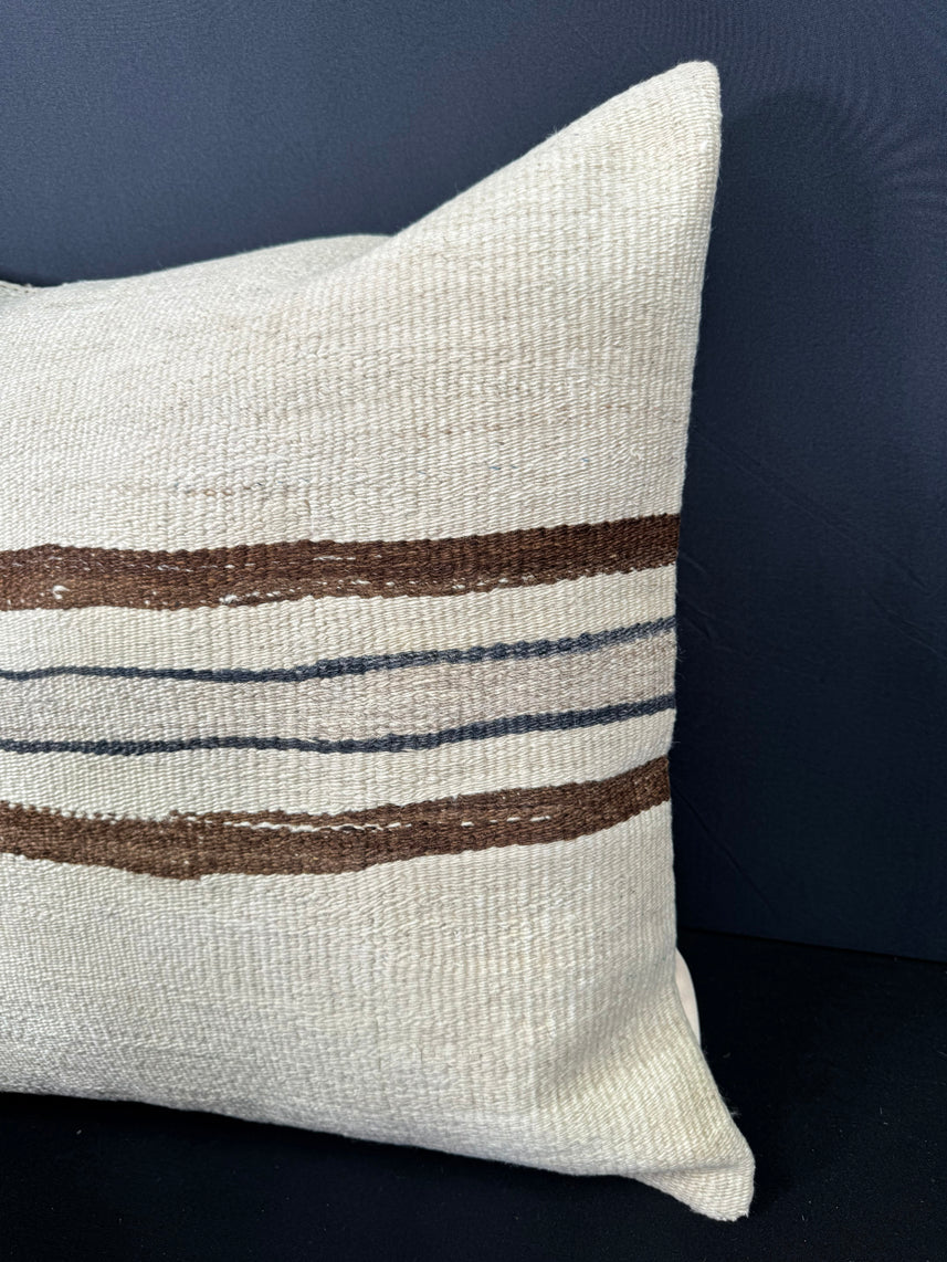 Turkish Hemp Pillow Cushion Natural Beige Brown Pillow Cushion Cover 20x20 #30634
