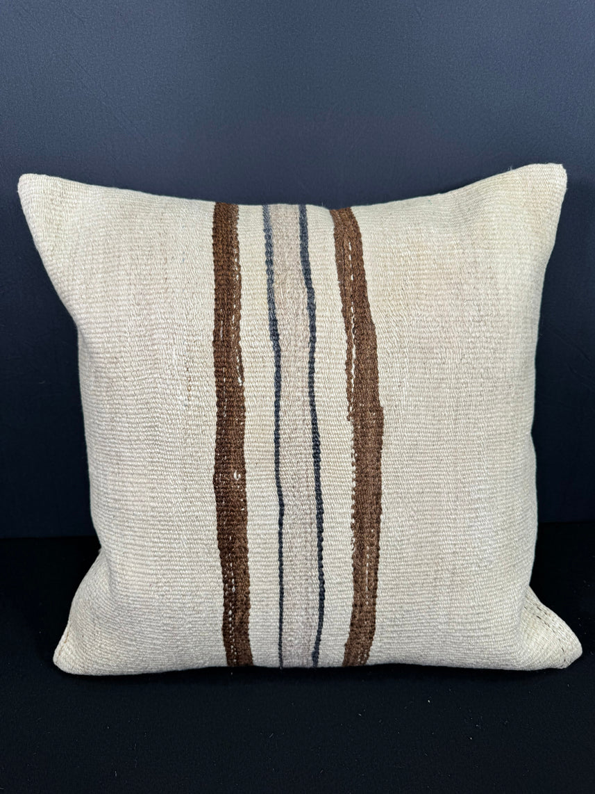 Turkish Hemp Pillow Cushion Natural Beige Brown Pillow Cushion Cover 20x20 #30634