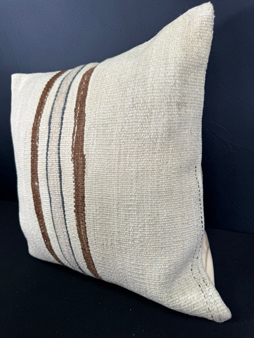 Turkish Hemp Pillow Cushion Natural Beige Brown Pillow Cushion Cover 20x20 #30634